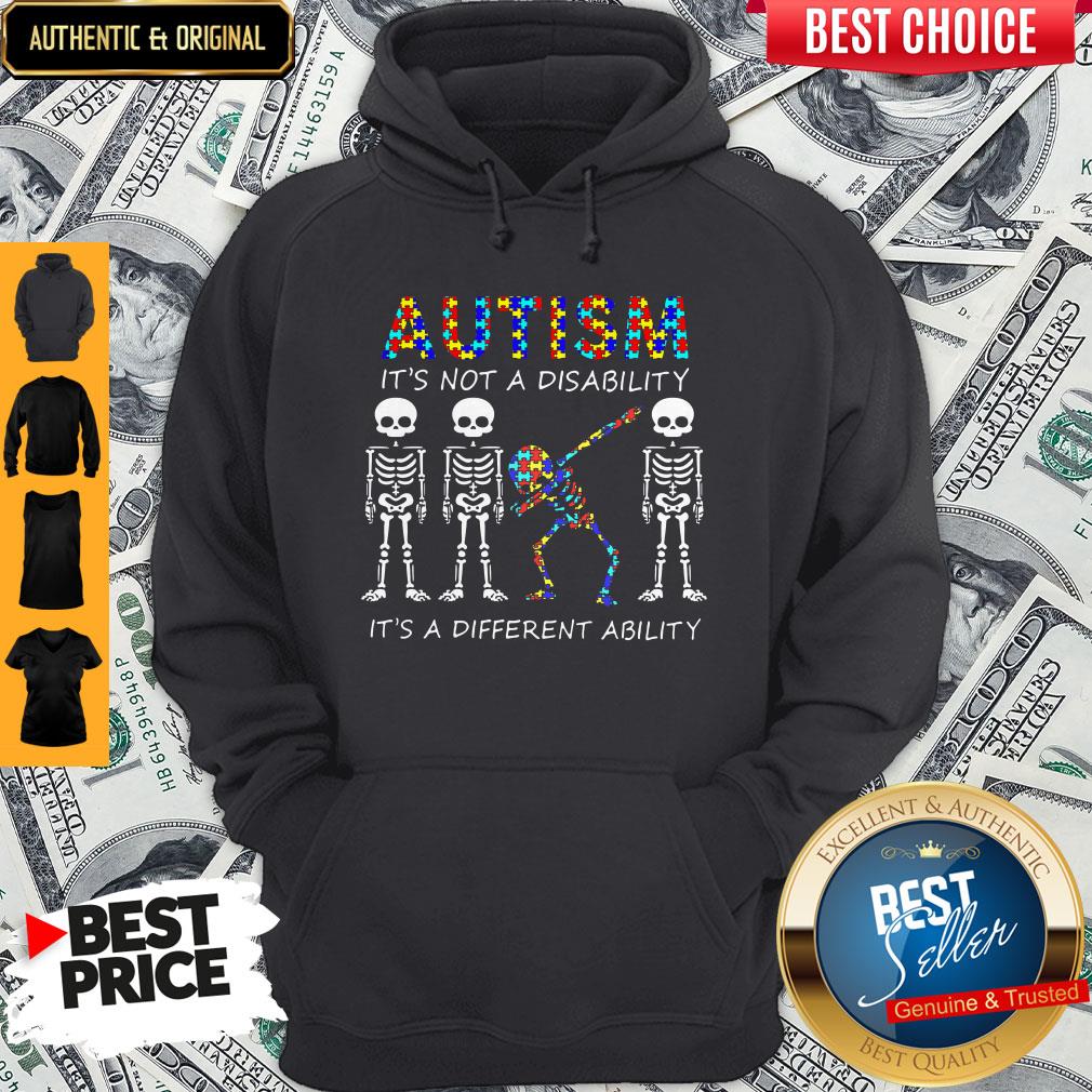 Skeleton Autism It’s Not A Disability It’s Different Ability Shirt