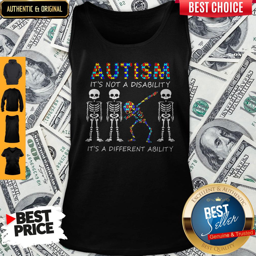 Skeleton Autism It’s Not A Disability It’s Different Ability Shirt
