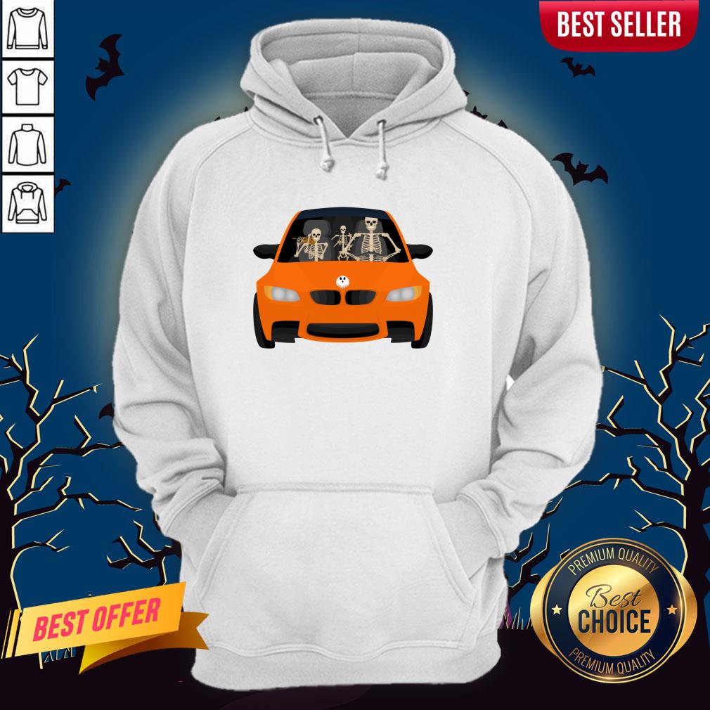 Skeleton Family Drive In The Car Halloween Day Shirt