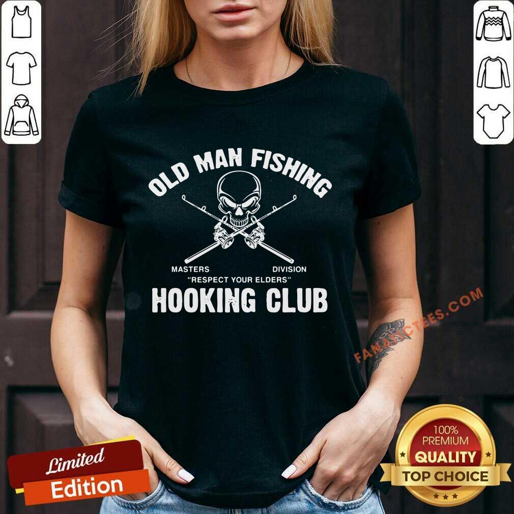 Skull Old Man Fishing Hooking Club Shirt