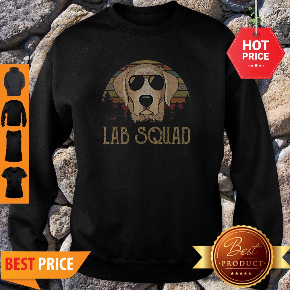 Original Yellow Lab Squad Retro Funny Labrador Mom Dad Lover Gifts Shirt