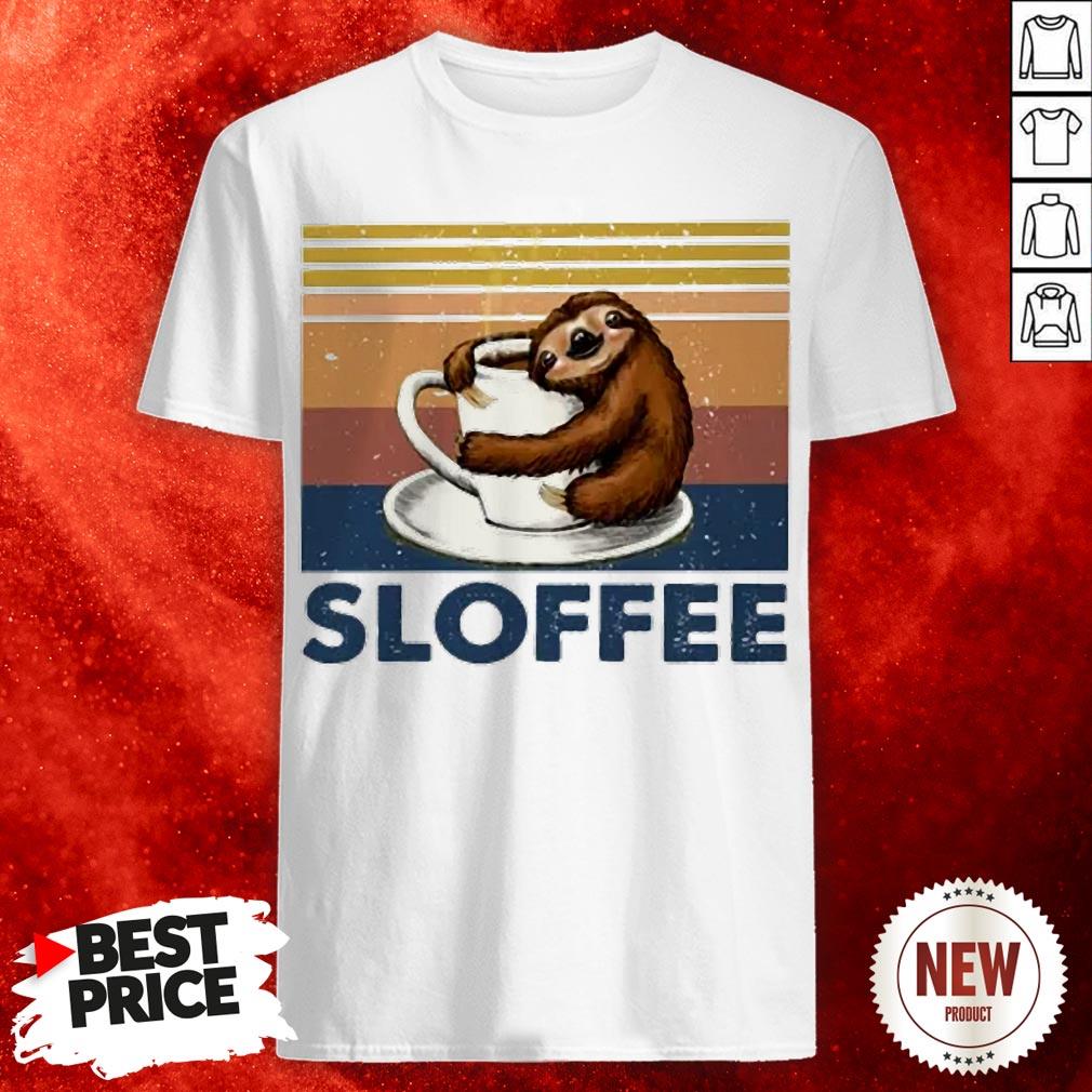 Sloth Hug Coffee Sloffee Vintage Shirt