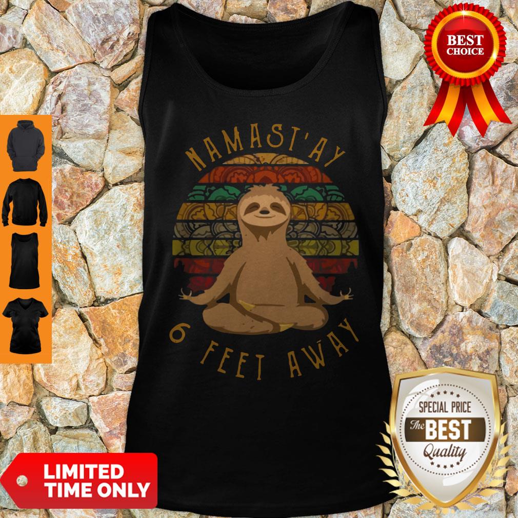 Sloth Yoga Namastay 6 Feet Away Vintage Shirt