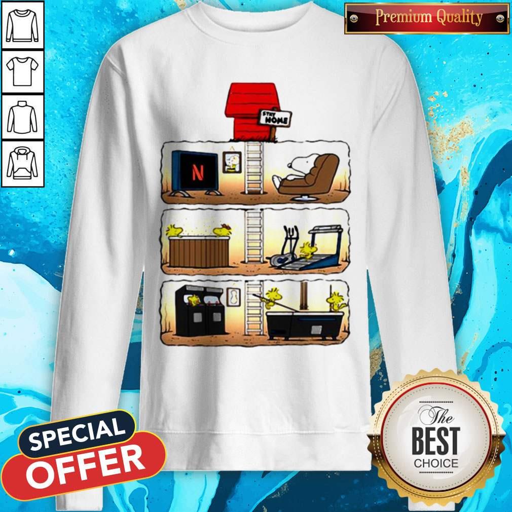 Snoopy And Woodstock Stay Home Together Shirt