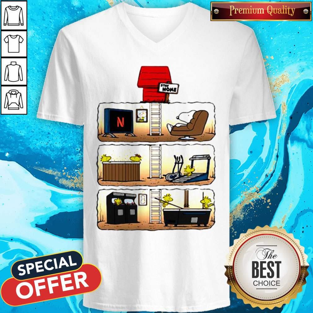 Snoopy And Woodstock Stay Home Together Shirt