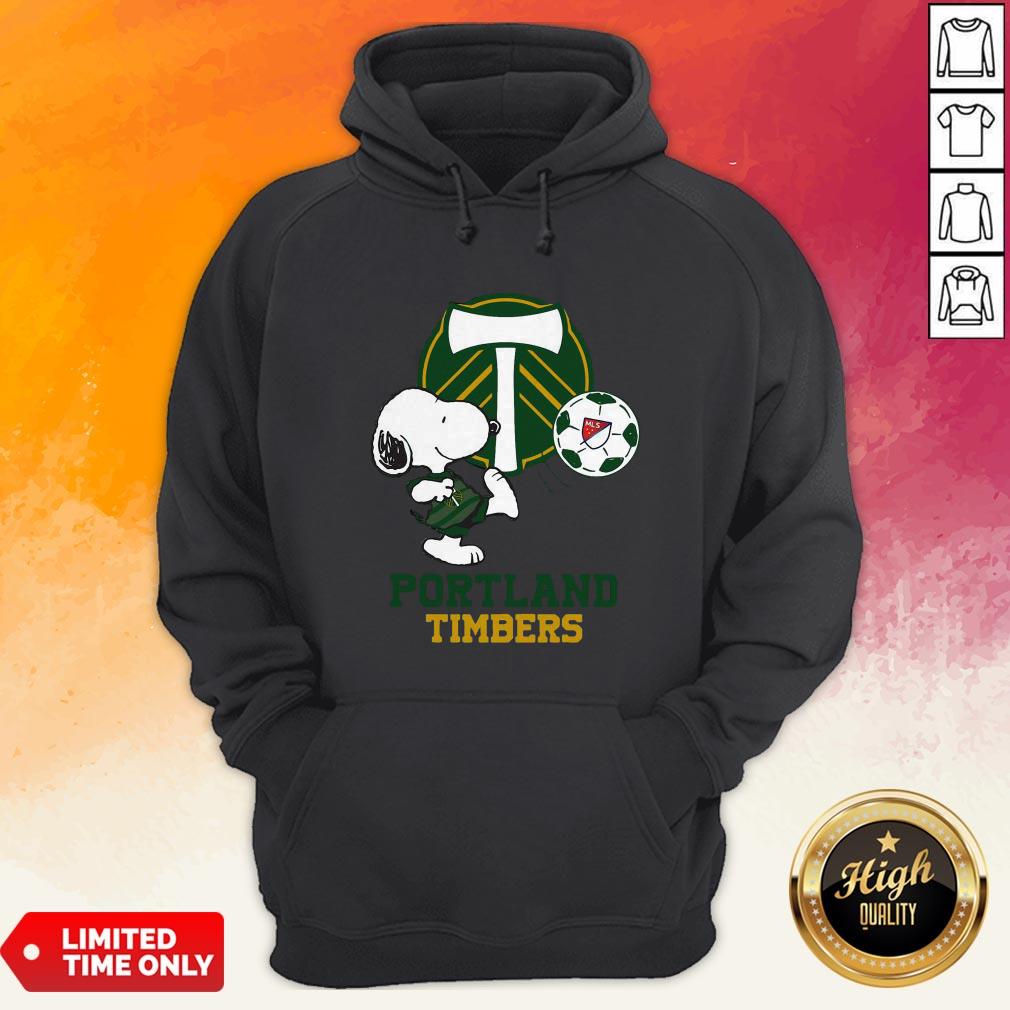 Snoopy Playing Soccer Portland Timbers Shirt