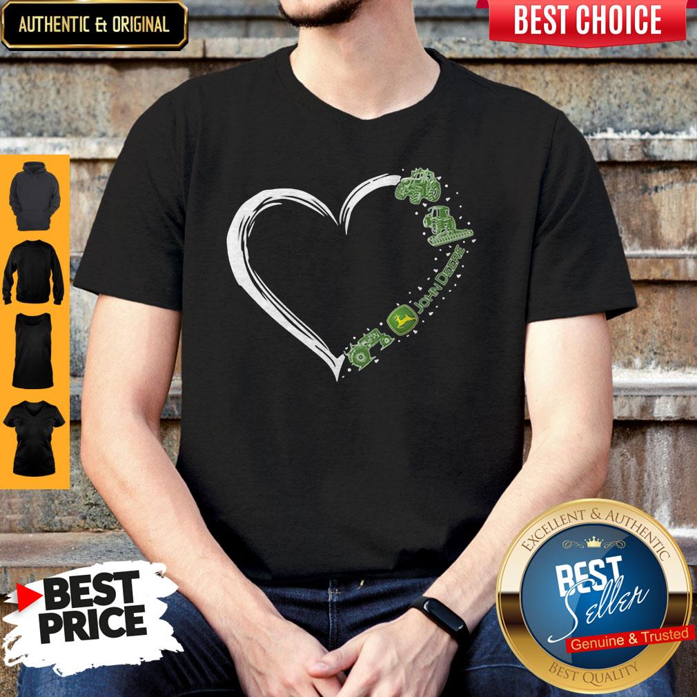 So Beautiful Love John Deere Logo Hearts Shirt