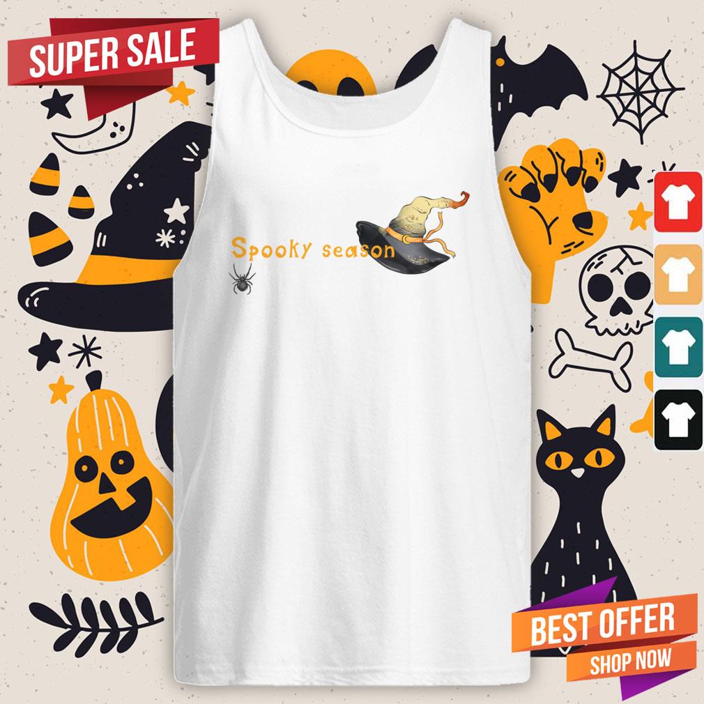 Spooky Season Halloween Witch Hat And Spider Shirt
