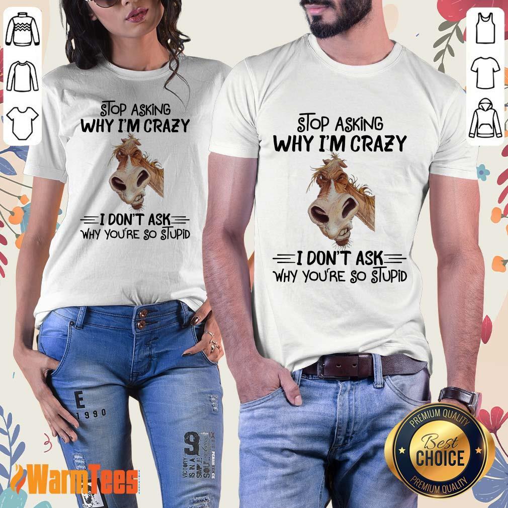 Stop Asking Why I'm Crazy Horse Shirt