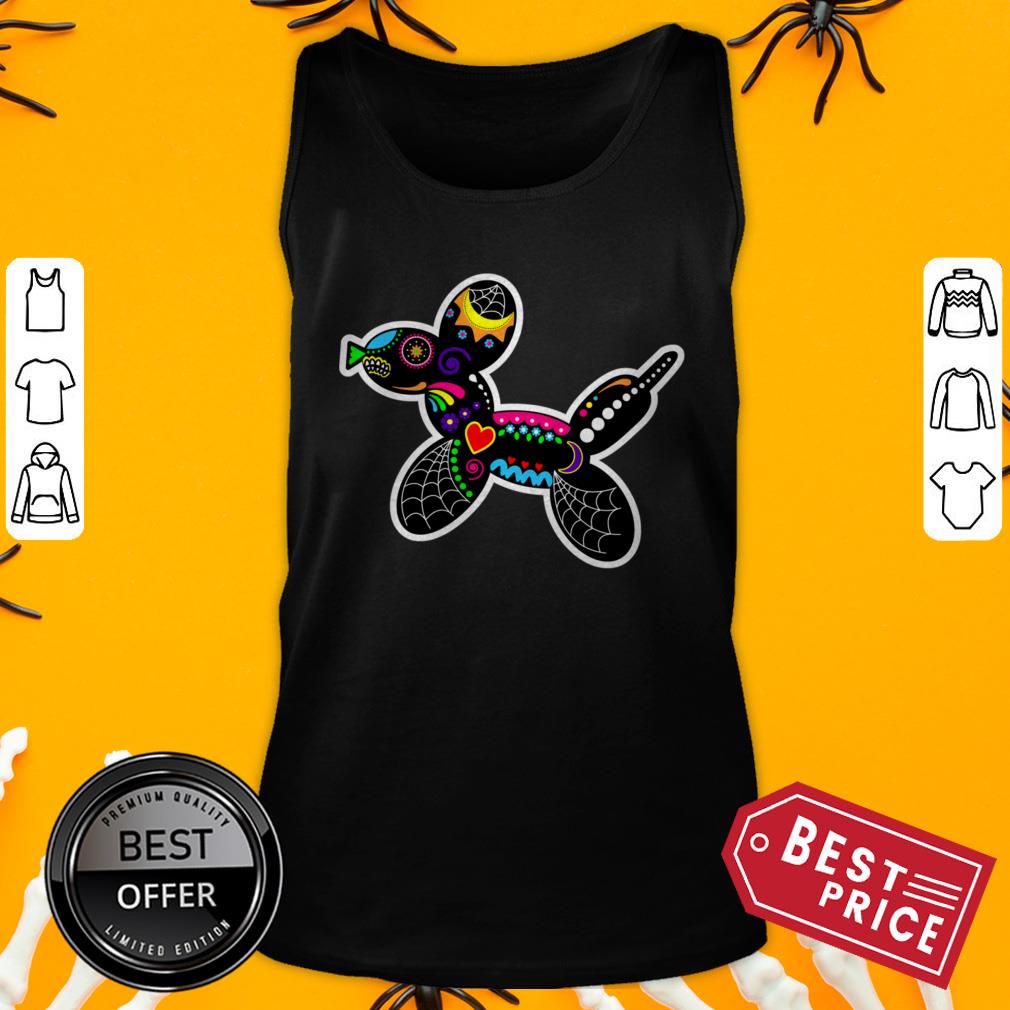 Sugar Skull Balloon Dogs Dia De Los Muertos Day Of Dead Shirt