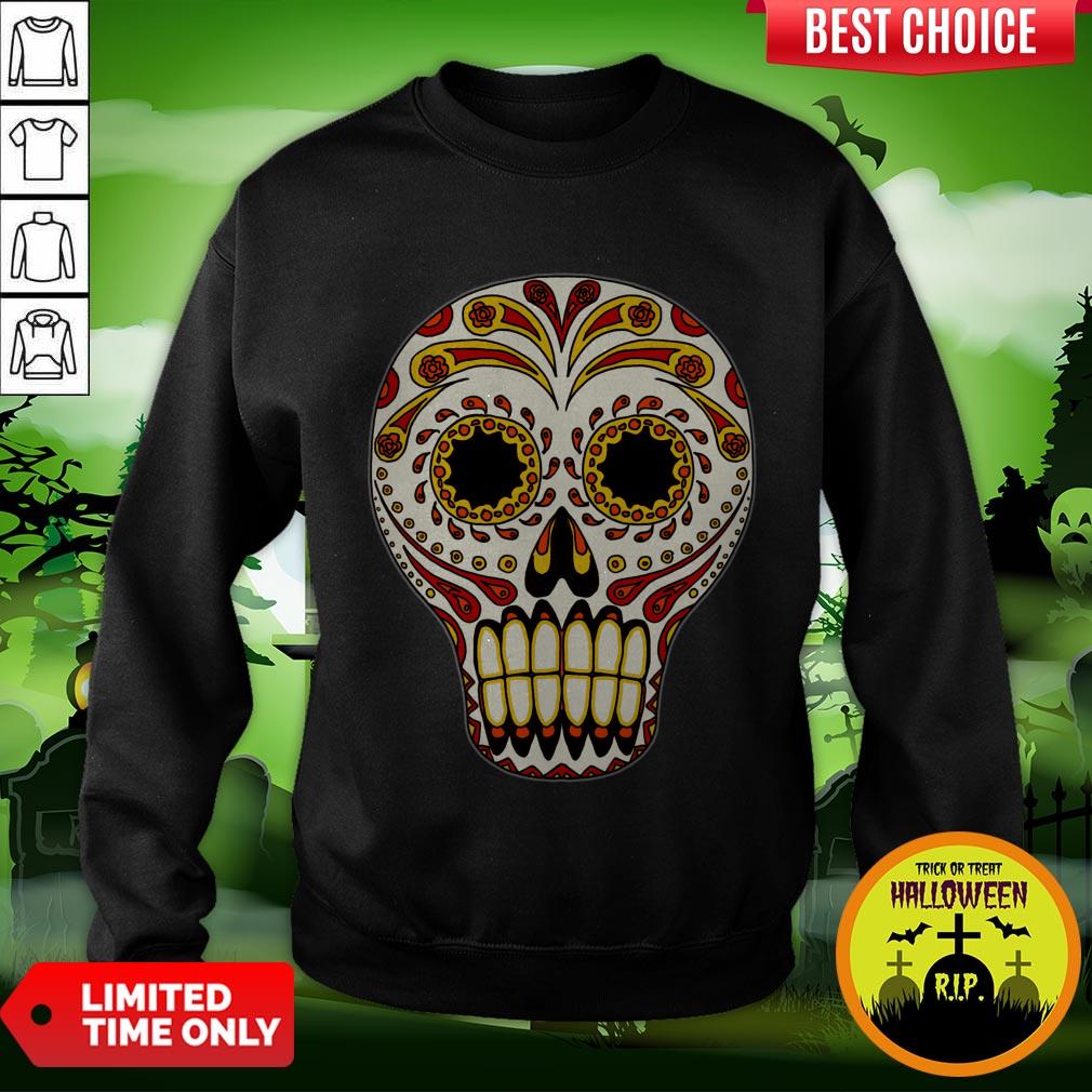 Sugar Skull Color Day Dead Dia De Los Muertos Mexican Holiday Shirt