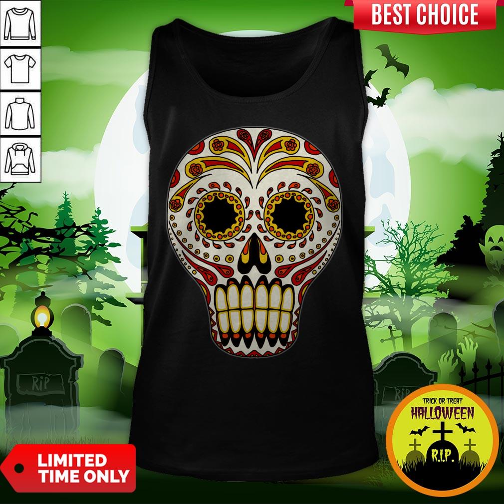 Sugar Skull Color Day Dead Dia De Los Muertos Mexican Holiday Shirt