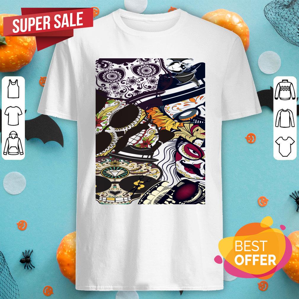 Sugar Skull Hustlers Dia De Muertos Day Of Dead Shirt