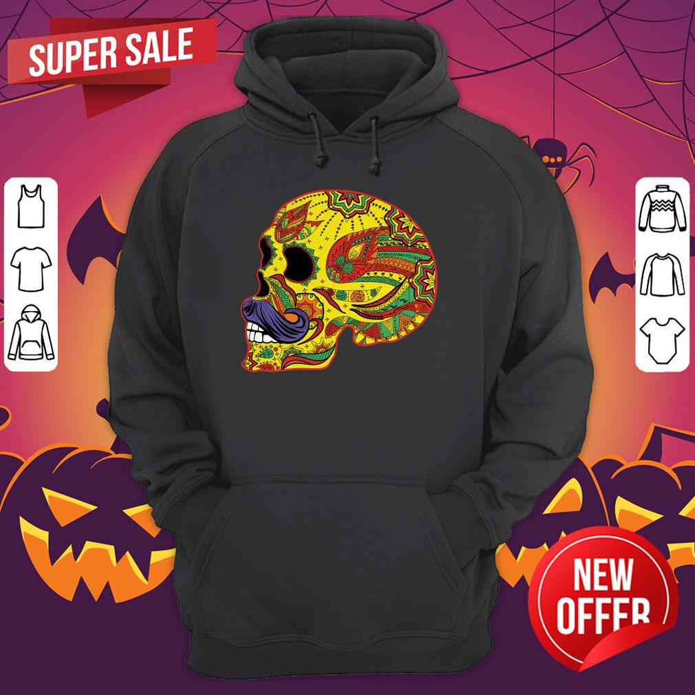 Sugar Skull Mustache - Cinco De Mayo Day Dead Shirt
