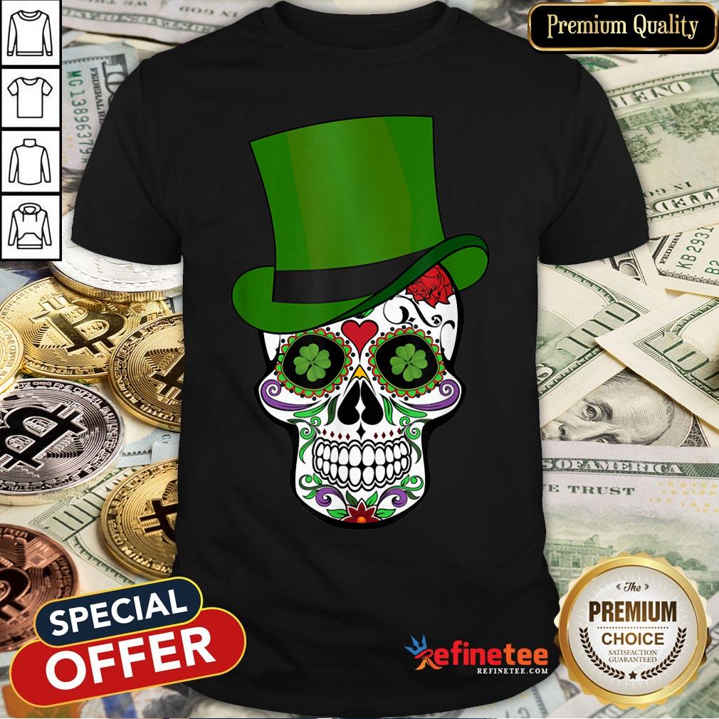 Sugar Skull St Patrick’s Day Saint Patty’s Day T-Shirt