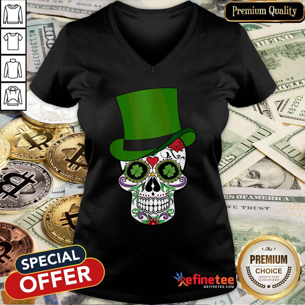 Sugar Skull St Patrick’s Day Saint Patty’s Day T-Shirt