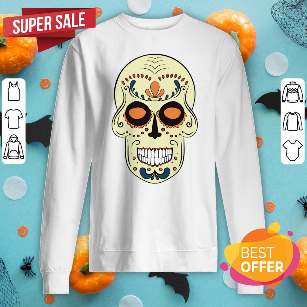 Sugar Skull Tattoo Mardi Gras Dia De Muertos Day Of Dead Shirt