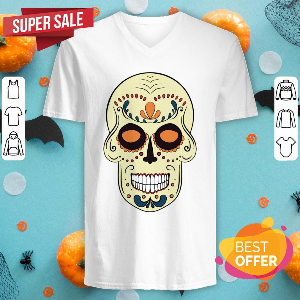 Sugar Skull Tattoo Mardi Gras Dia De Muertos Day Of Dead Shirt