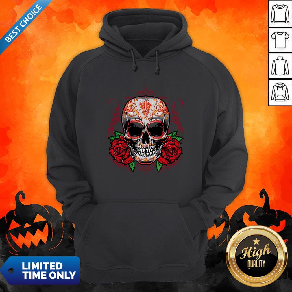 Sugar Skull With Rose Day Of The Dead Shirt
