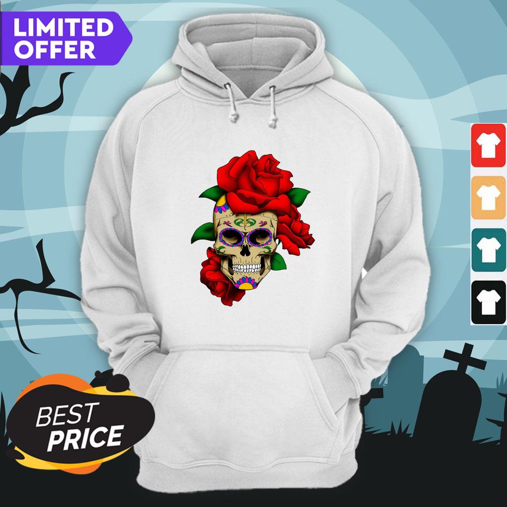 Sugar Skull With Rose Day Of The Dead Mexican Holiday Shirt