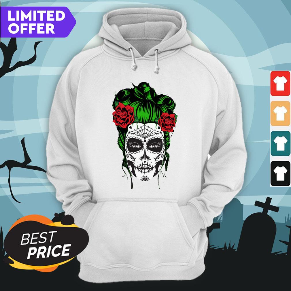 Sugar Skull Woman Day Of The Dead Beauty Dia De Los Muertos Shirt