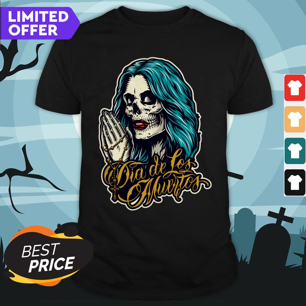 Sugar Skull Woman Day Of The Dead Outlaw Dia De Los Muertos Shirt