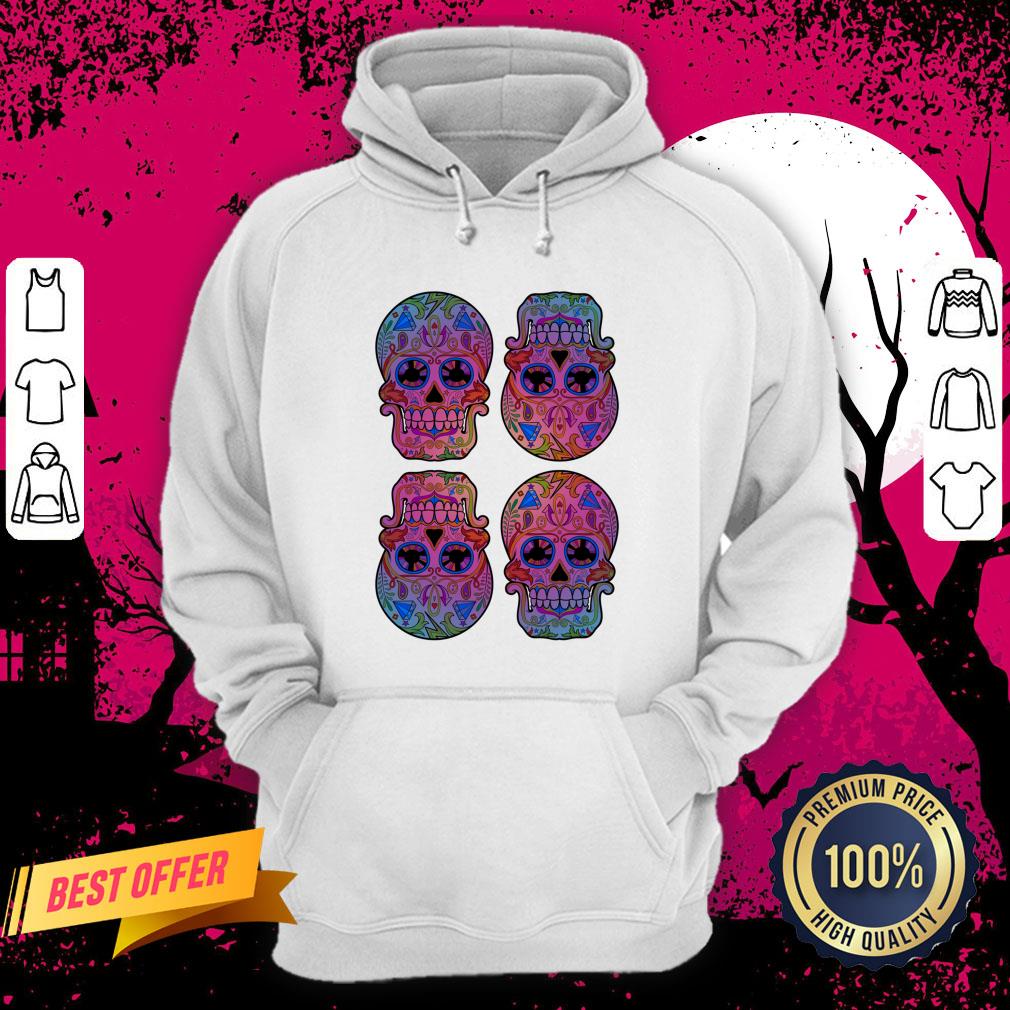 Sugar Skulls Color Dia De Los Muertos Day Of Dead Shirt