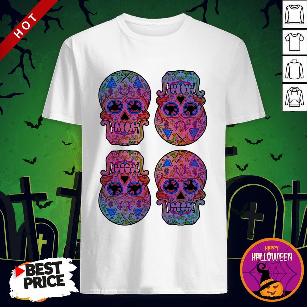 Sugar Skulls Day Of The Dead Mexican Holiday Shirt