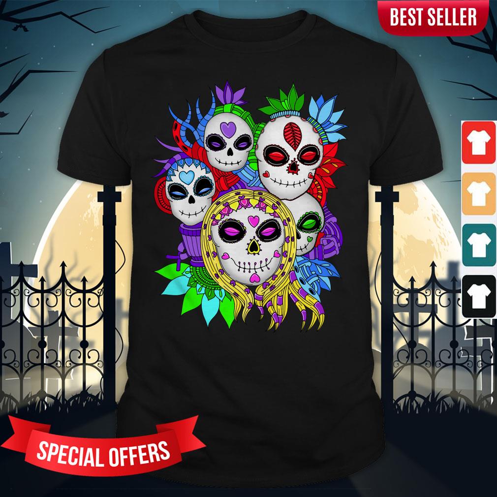 Sugar Skulls Family Day Of The Dead Mexican Holiday Shirt