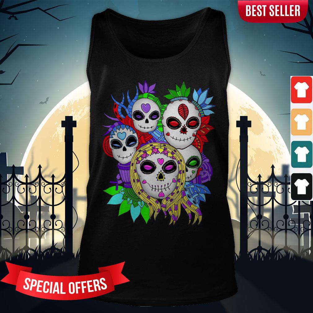 Sugar Skulls Family Day Of The Dead Mexican Holiday Shirt