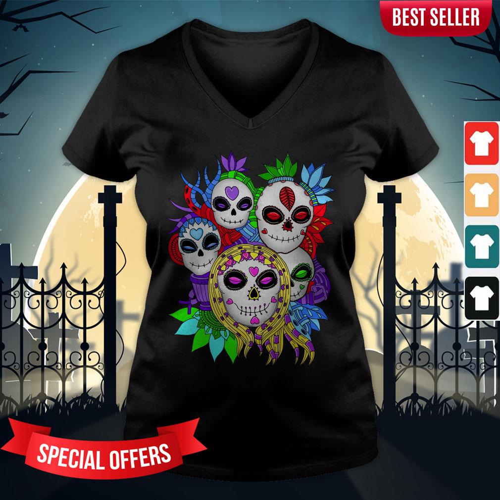 Sugar Skulls Family Day Of The Dead Mexican Holiday Shirt