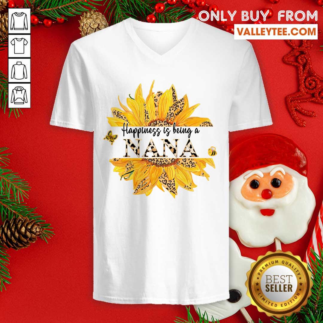 Sunflower Leopard Happiness Is Being A Nana Shirt