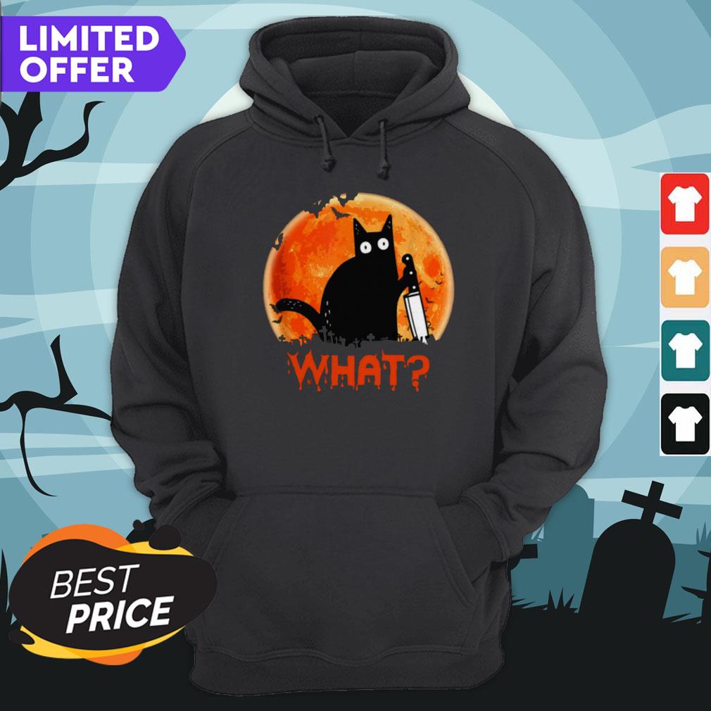 Sunset Black Cat What Halloween Shirt