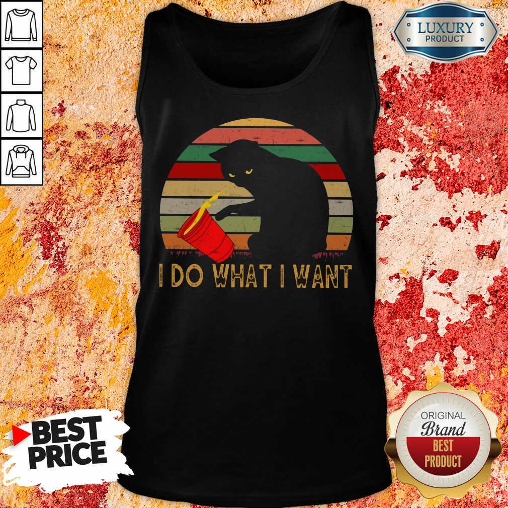Sunset Cat I Do What I Want Vintage Shirt