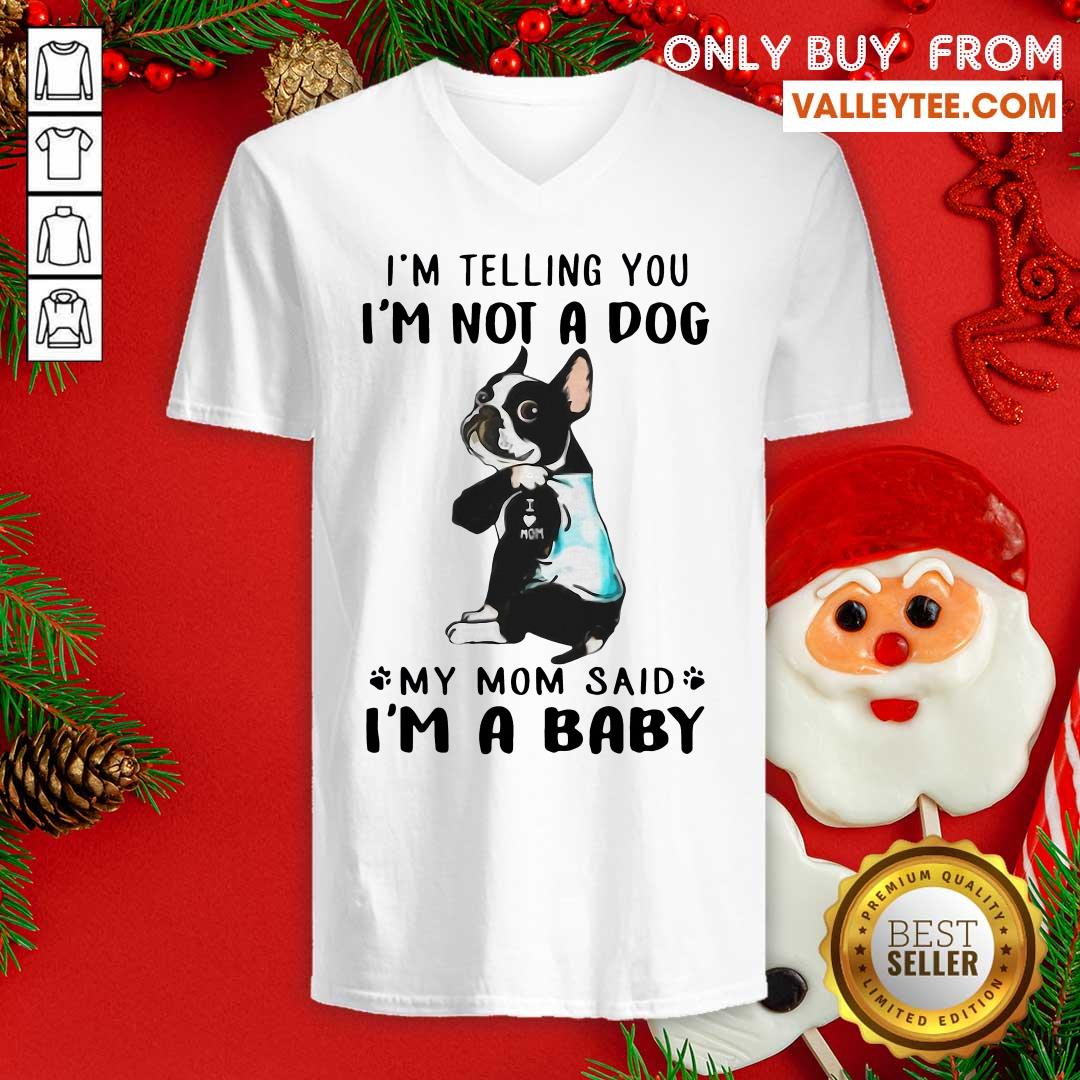 super-nice-boston-terrier-im-telling-you-im-not-a-dog-my-mom-said-im-a-baby-v-neck.jpg