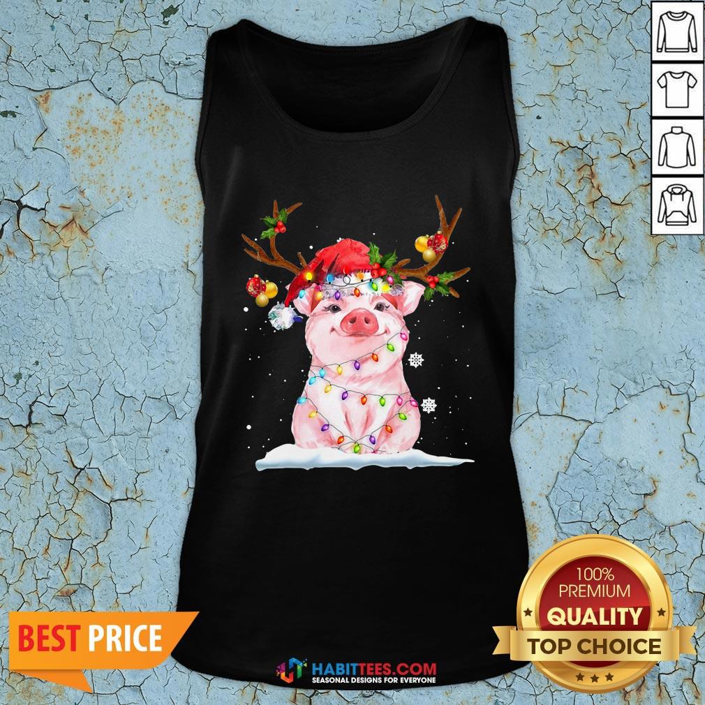 Super Pig Reindeer Light Christmas Shirt