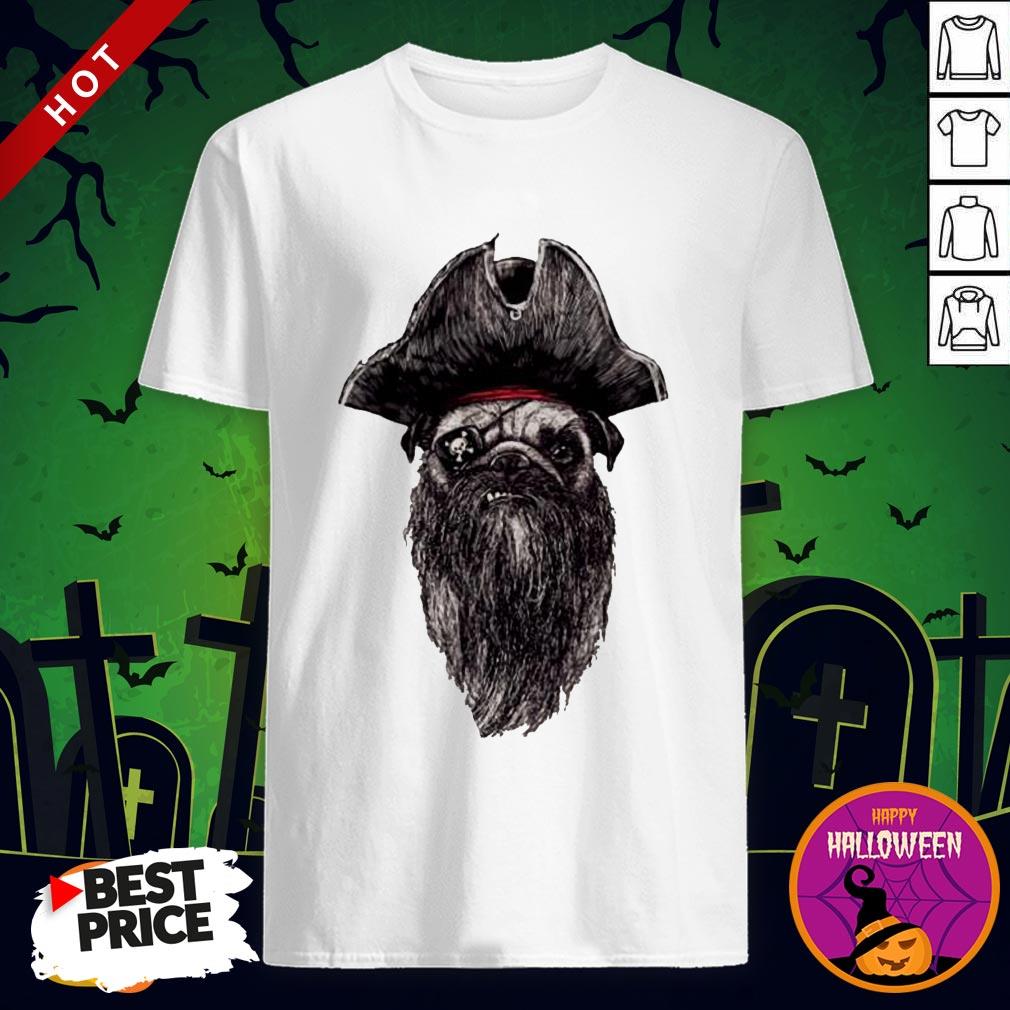 Super Pirate Pug Beard Shirt