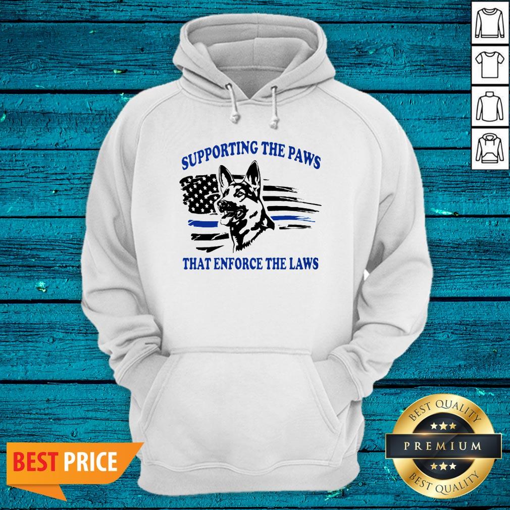 Supporting The Paws That Enforce The Laws American Flag Shirt