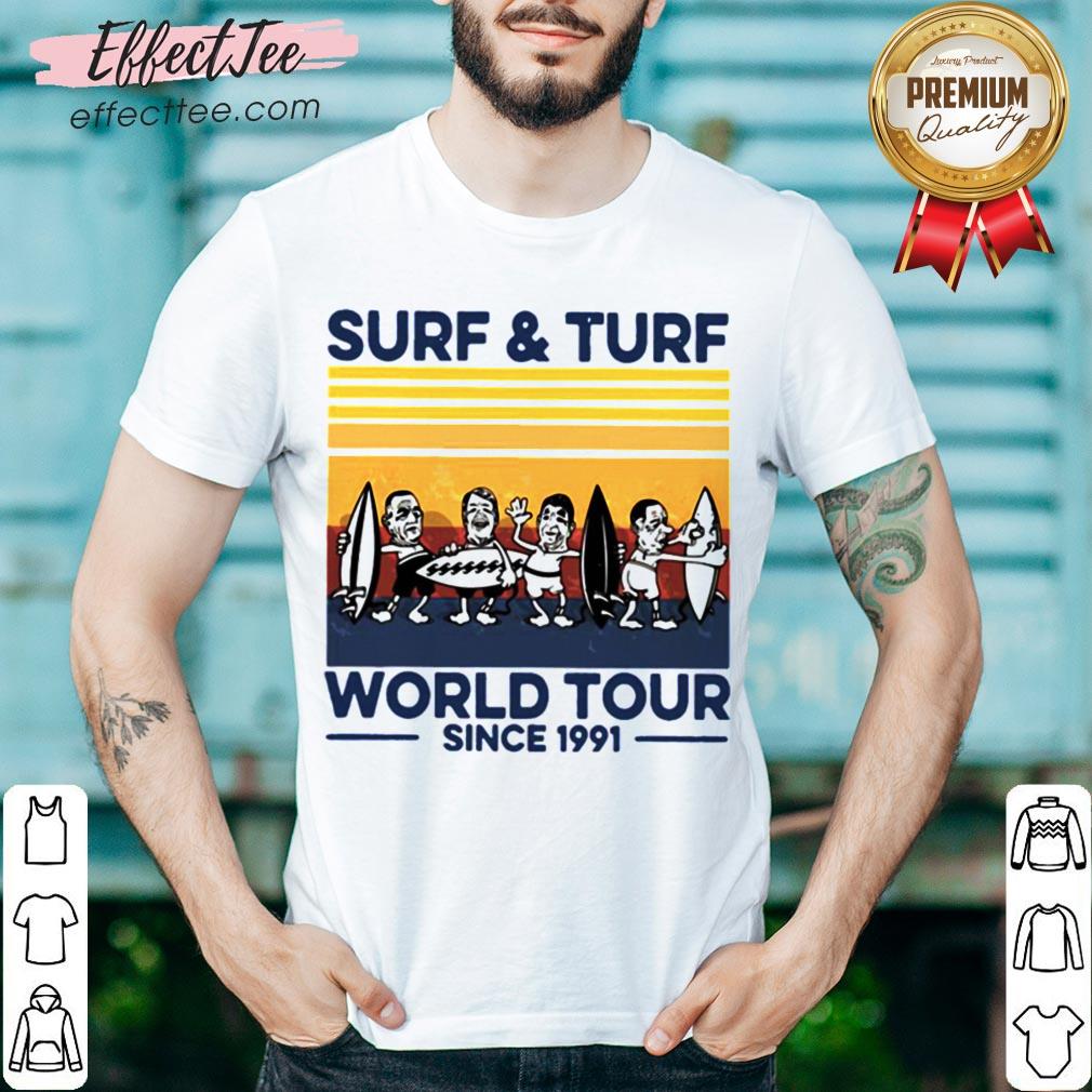 Surf And Turf World Tour Since 1991 Vintage Retro Shirt