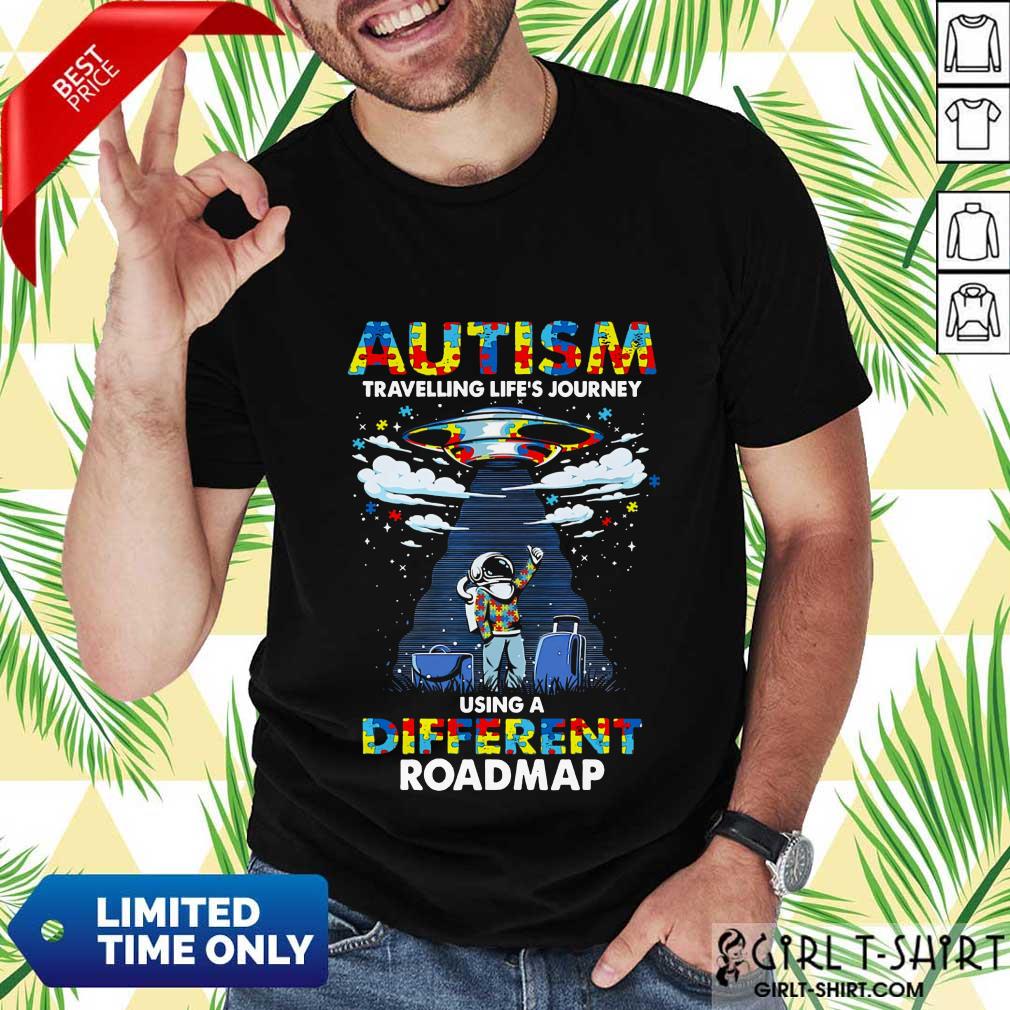 Surprised Autism Using A Different Roadmap Shirt