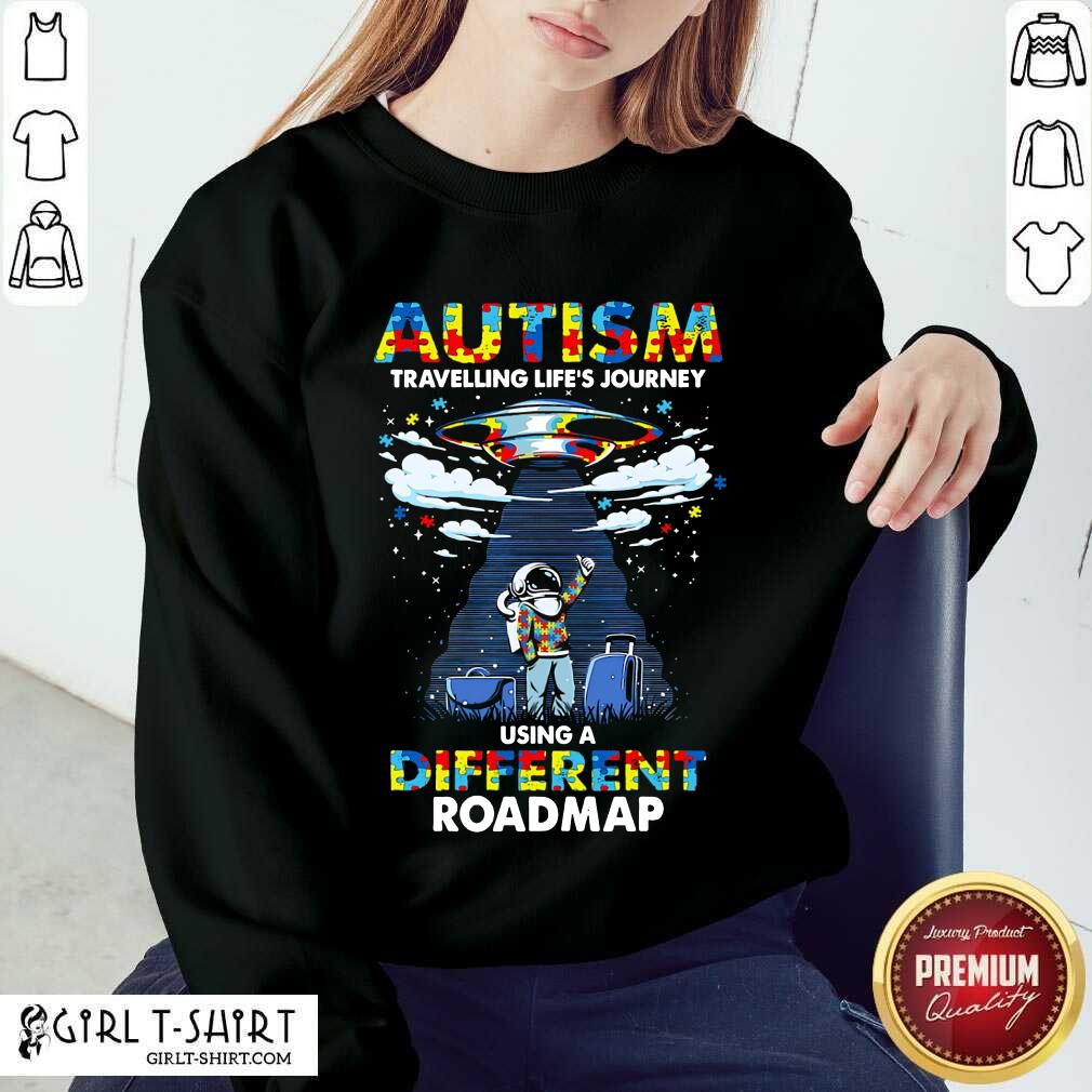 Surprised Autism Using A Different Roadmap Shirt