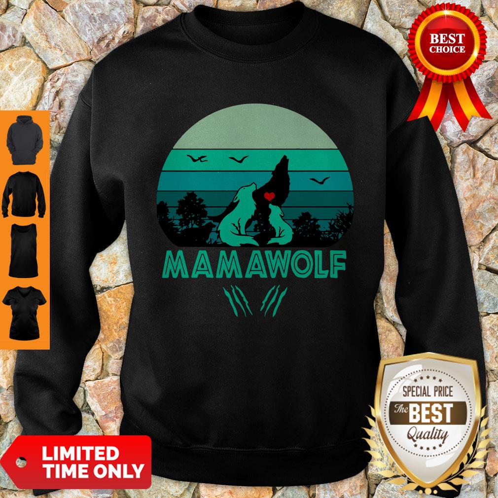 Nice Mama Wolf Vintage Mother’s Day Gift Mom Grandma Shirt