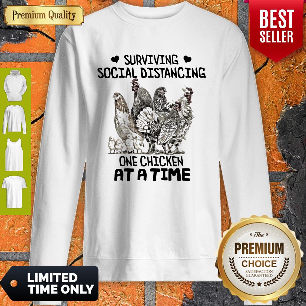 Top Surviving Social Distancing One Chicken At A Time Shirt