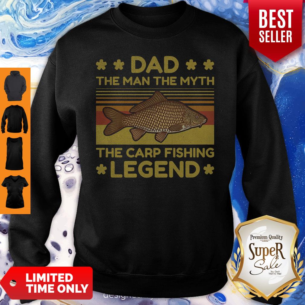 Pretty Dad The Man The Myth The Carp Fishing Legend Vintage Shirt