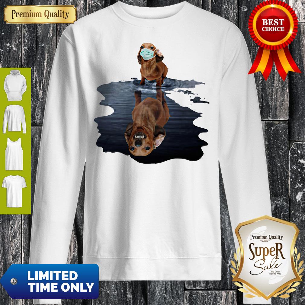 Top Dachshund Mask Reflection Shirt