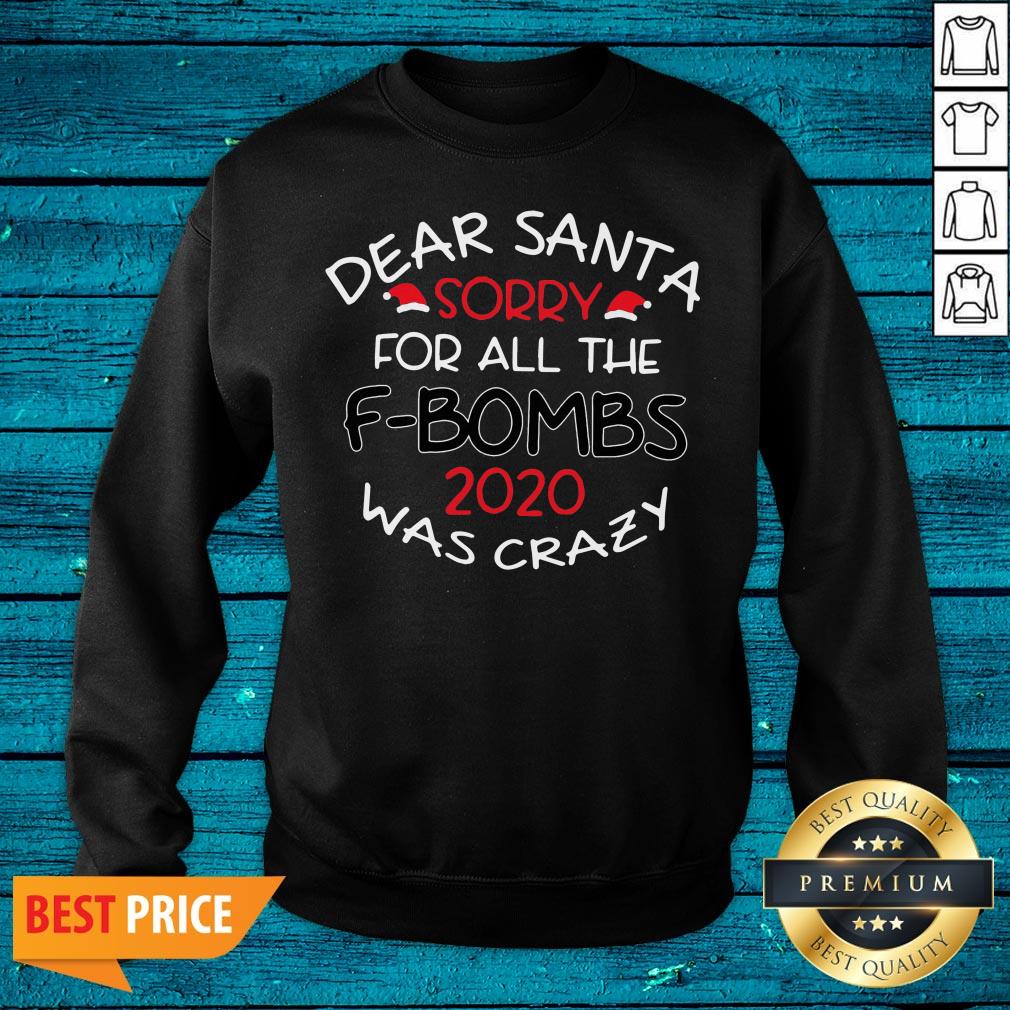 Sweet Merry Christmas Dear Santa Sorry For All The F-bombs 2020 Was Crazy Shirt