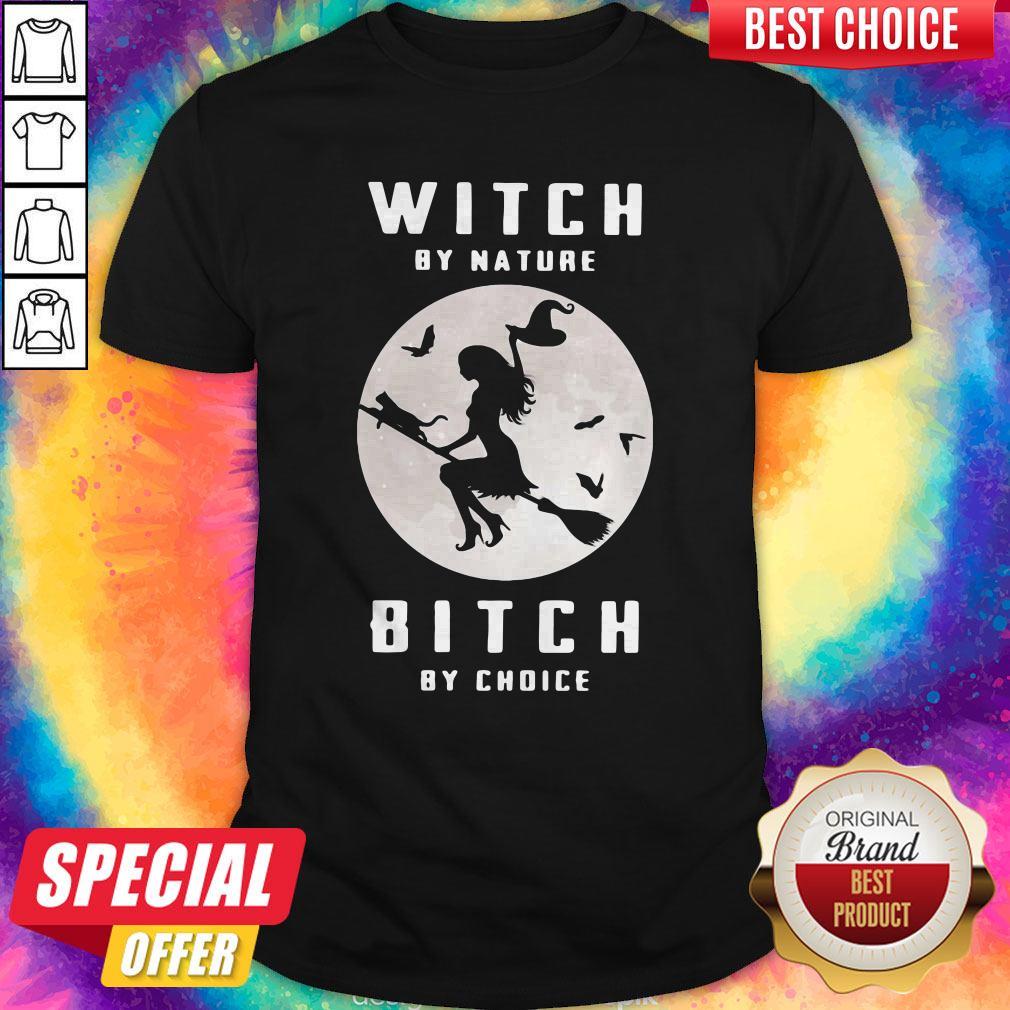 Sweet Witch By Nature Bitch By Choice Moon Halloween Shirt