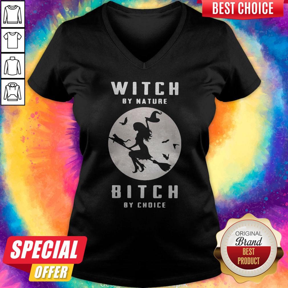 Sweet Witch By Nature Bitch By Choice Moon Halloween Shirt