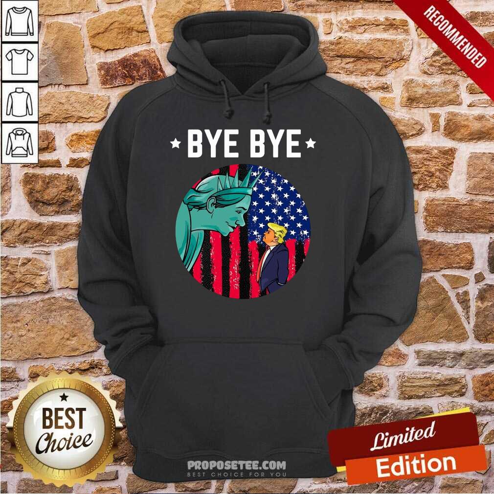 Happy Bye Bye Trump 2020 Trump Democratic Funny Vintage American Flag Shirt