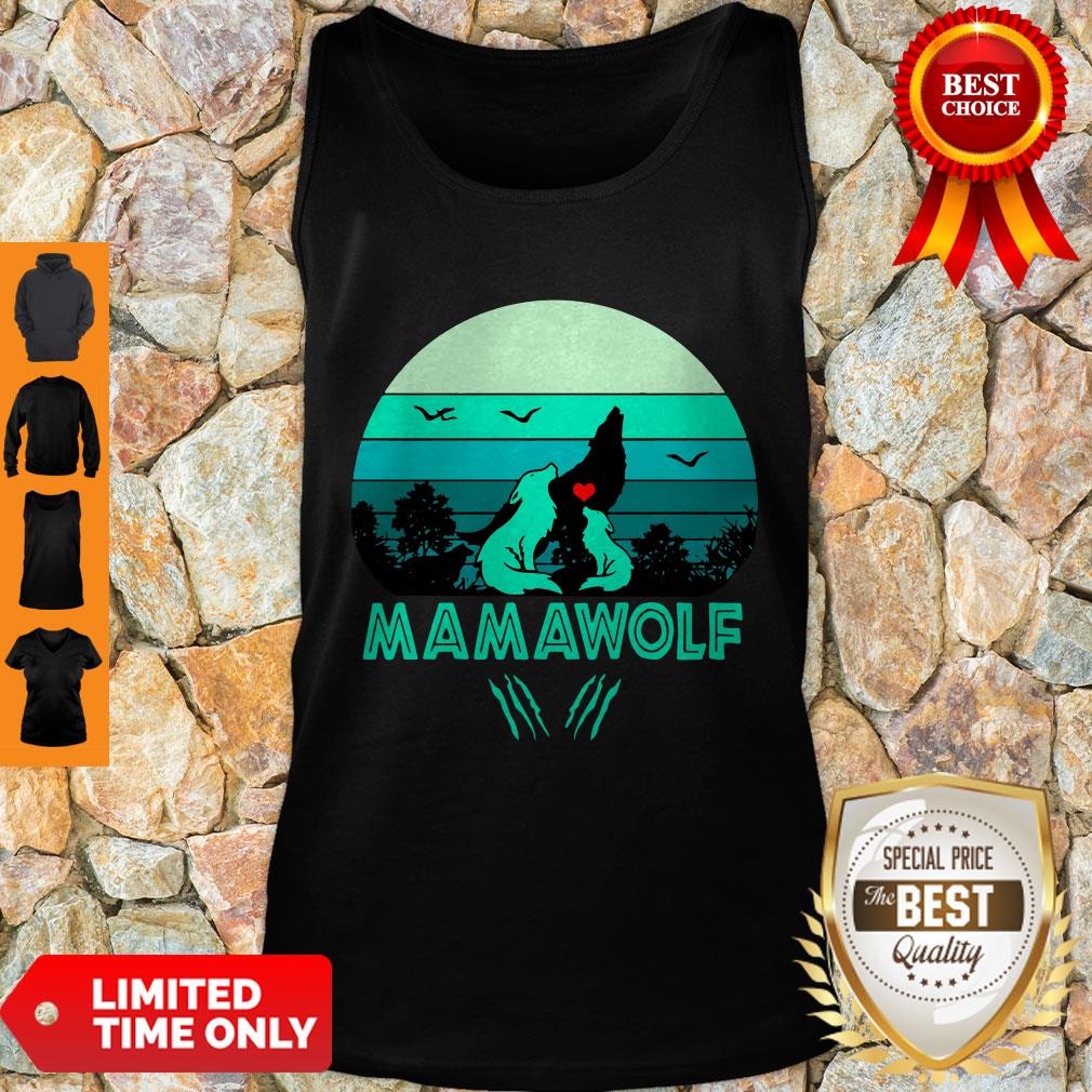 Nice Mama Wolf Vintage Mother’s Day Gift Mom Grandma Shirt